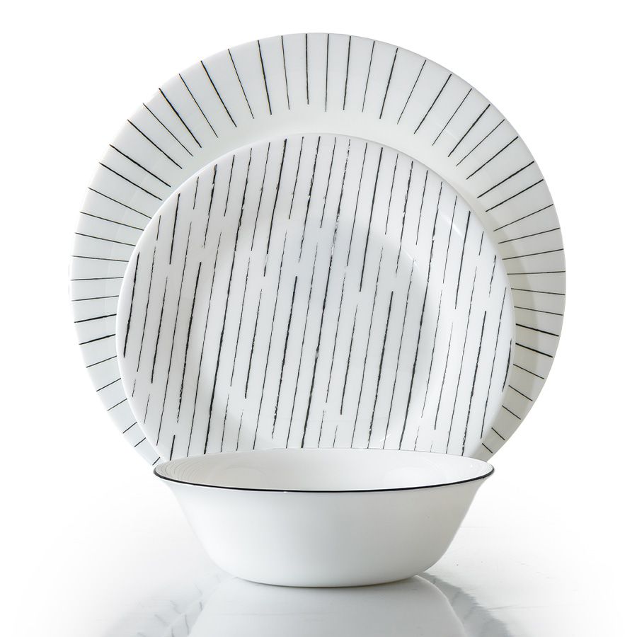 סט אוכל 18 חלקים אופל - ARTY-סט צלחות זכוכית אופל-Food Appeal-סופר הום