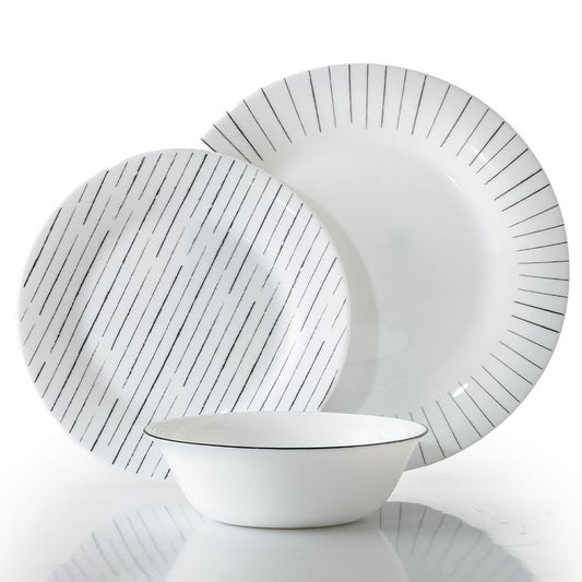 סט אוכל 18 חלקים אופל - ARTY-סט צלחות זכוכית אופל-Food Appeal-סופר הום