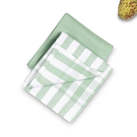 סט שתי מגבות מטבח 50*70 ס"מ-מגבות מטבח-Food Appeal-ירוק-לבן-סופר הום