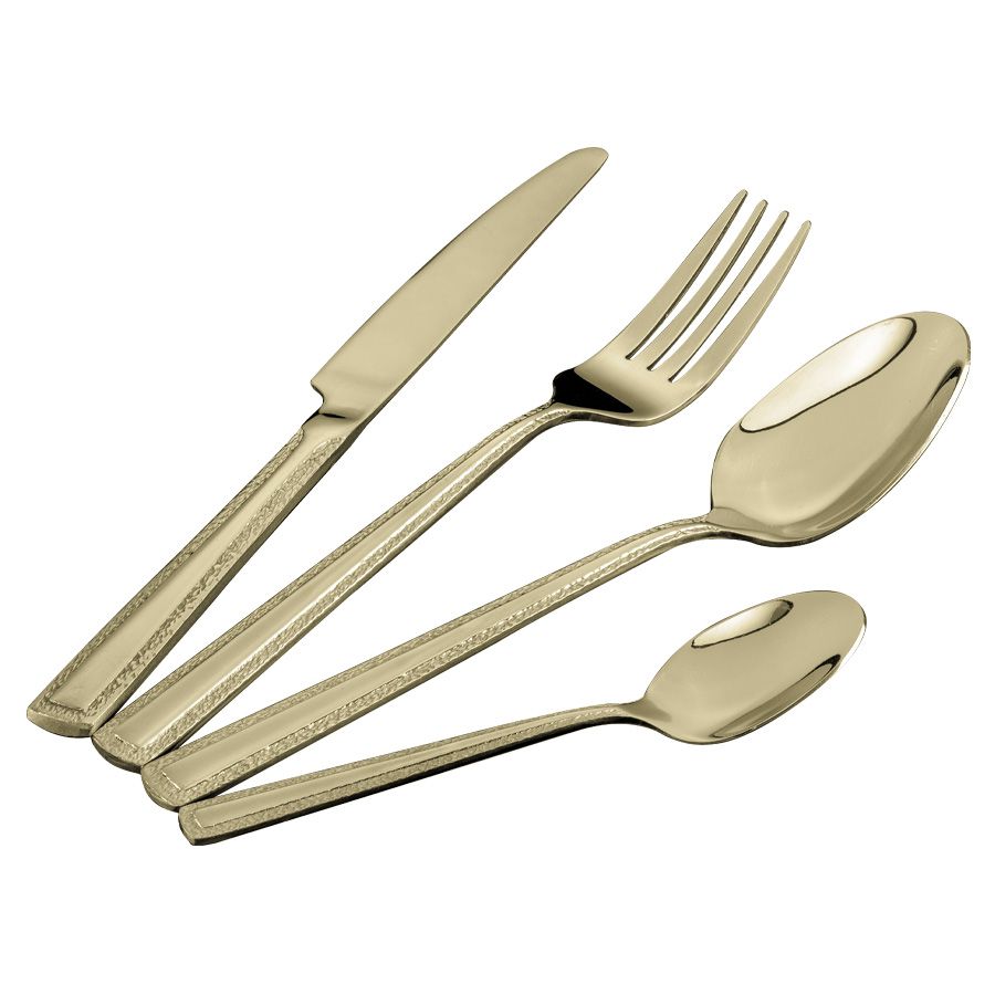 סט סכו"ם מהודר 24 חלקים עיטורי שוליים - דגם FIGARO CHAMPAGNE-סכו"ם זהב-Food Appeal-סופר הום