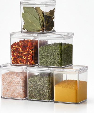 קופסא אקרילי מרובעת 500 מ''ל-קופסאות מטבח פלסטיק-KashGan-סופר הום