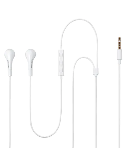 אוזניות חוטיות סמסונג מקוריות חיבור AUX עגול 3.5 צבע לבן-Samsung-סופר הום