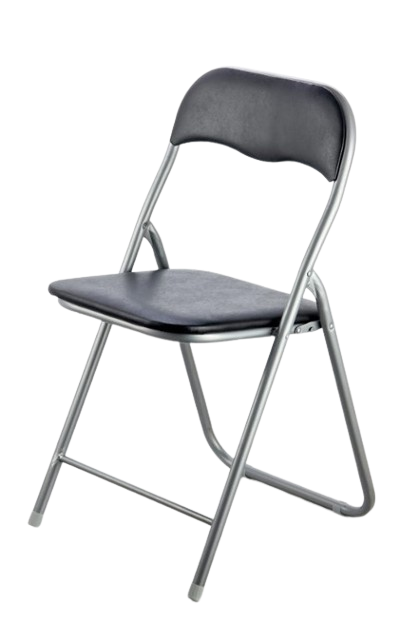 כיסא מתקפל מרופד שחור-כסא מתקפל-סקטור אפיקים-סופר הום