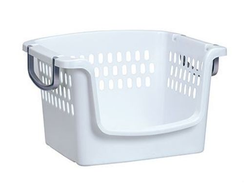 ארגונית נערמת נמוכה עם פתח קדמי - מגוון צבעים-ארגונית-SUPERHOME סופרהום-לבן-סופר הום