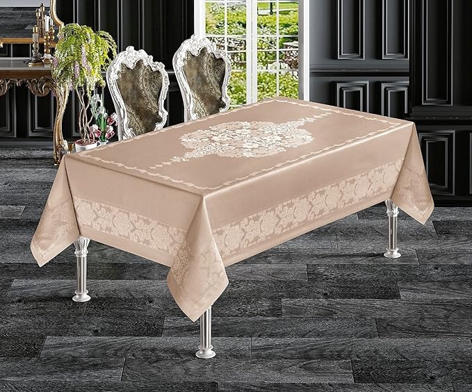 מפת שולחן דגם JUMBO בז' ב3 אורכים-מפת שולחן-SUPERHOME סופרהום-4 מטר-סופר הום