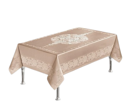 מפת שולחן דגם JUMBO בז' ב3 אורכים-מפת שולחן-SUPERHOME סופרהום-4 מטר-סופר הום