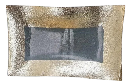 מגש מלבני זהב - 3 גדלים-מגש זכוכית-CASA BELLA-43*27 ס"מ-סופר הום