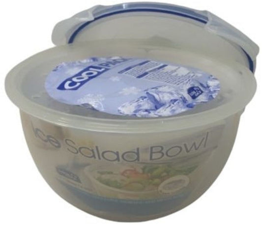 קופסא לסלט עם שקית ג'ל הקפאה ורשת 2.4 ליטר-קופסאות מטבח פלסטיק-Lock & Lock-סופר הום