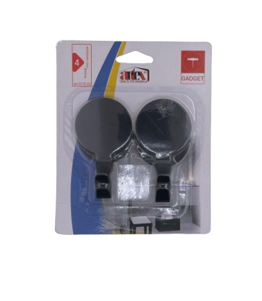 קולב הדבקה עגול שחור - 4 יחידות-מתלים למטבח-SUPERHOME סופרהום-שחור-עגול-סופר הום