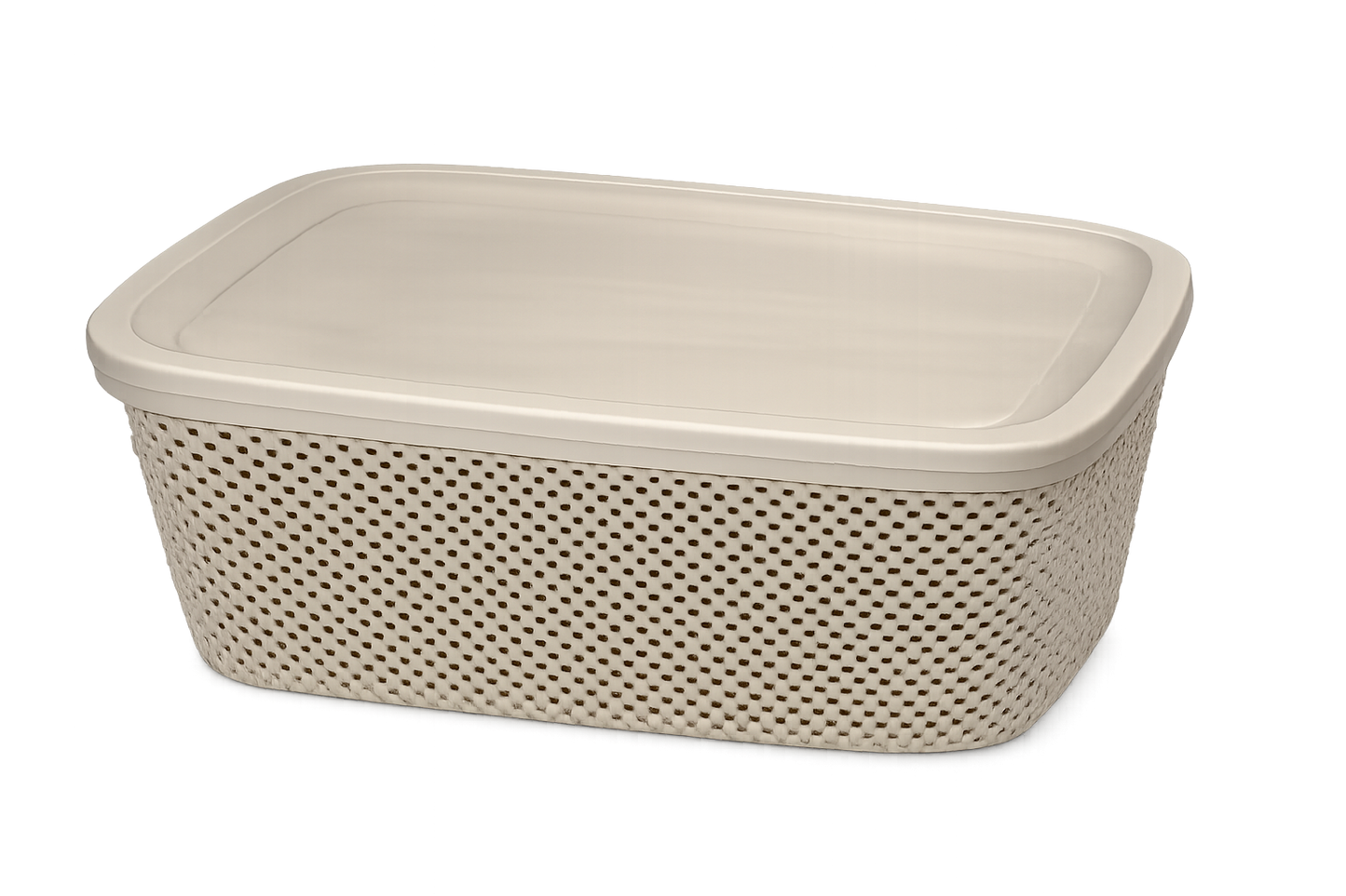 סלסלה דגם טיטאן ומכסה - מגוון גדלים-סלסלה-ItalPlast-6 ליטר-חום-סופר הום