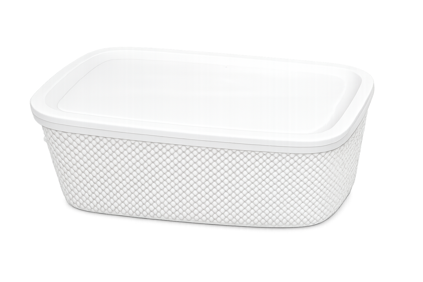 סלסלה דגם טיטאן ומכסה - מגוון גדלים-סלסלה-ItalPlast-6 ליטר-לבן-סופר הום