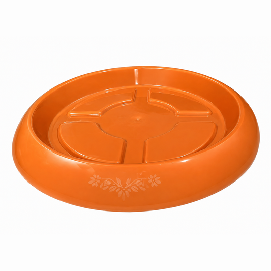 תחתיות לעציץ ענק עגול - מגוון צבעים-Tal Plast-כתום-סופר הום