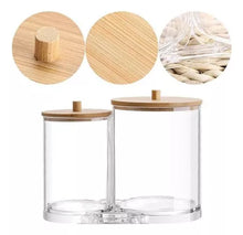 Load image into Gallery viewer, כלי אחסון כפול עגול-ארגונית אקריל-א. לויזון-סופר הום