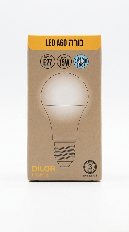 נורת הברגה לד 15W E27 - 60A-נורה-SUPERHOME סופרהום-סופר הום