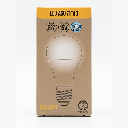 נורת הברגה לד 15W E27 - 60A-נורה-סופר הום-סופר הום