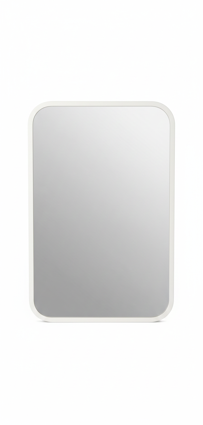 מראת קיר מודרנית עם מסגרת לבנה-SUPERHOME סופרהום-סופר הום