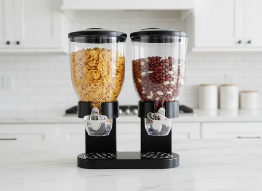 מתקן לקורנפלקס ולדגני בוקר כפול 3.5 ליטר-מיכל אחסון-Kitchen & more-סופר הום