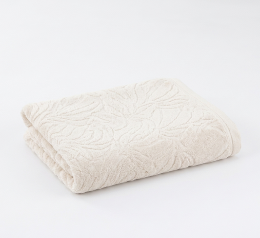 מגבת דגם ZEBRA ענק-מגבת גוף-Via Home-לבן-סופר הום