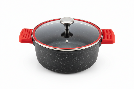 סירי יציקה אלומיניום - מגוון מידות וצבעים - סדרת Gallery-סירי אלומיניום-Soltam סולתם-6.6 ליטר-אדום-סופר הום