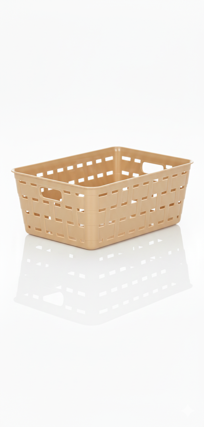 סלסלה ראטן מלבנית דגם DOL - מגוון צבעים-סלסלה-סופר הום-חום קאמל-סופר הום