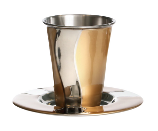 כוס קידוש אמייל נירוסטה - דגם גל-כוס קידוש כסוף-חושן-זהב-סופר הום