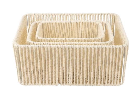 סט 3 סלסלאות אחסון-סלסלה-SUPERHOME סופרהום-סופר הום