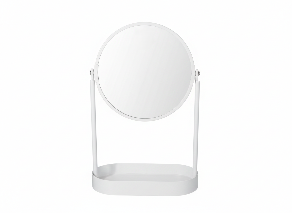 מראת איפור דו צדדית מגדילה לבן/שחור-KashGan-לבן-סופר הום