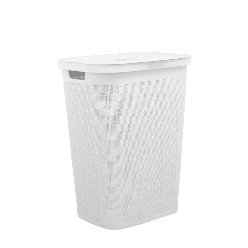 סל כביסה ארוג 60 ליטר - מגוון צבעים-סל כביסה פלסטיק-ליפסקי-לבן-סופר הום