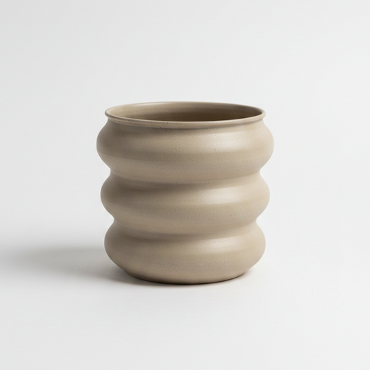 בית עציץ דקורטיבי גלים-KashGan-בז'-סופר הום