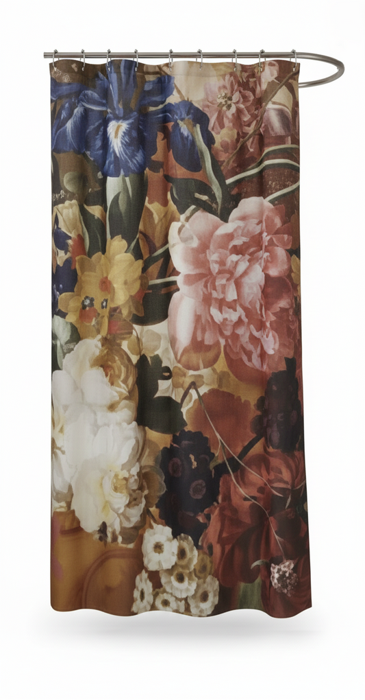 וילון אמבטיה פוליאסטר 1.8*1.8 - מגוון דוגמאות-וילון אמבטיה-SUPERHOME סופרהום-פרחים-סופר הום