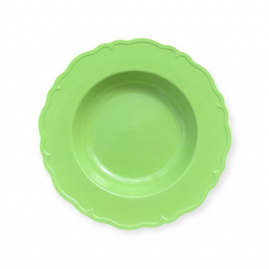 צלחת מלמין לילדים למרק - מגוון צבעים-צלחת פלסטיק-סופר הום-ירוק-סופר הום