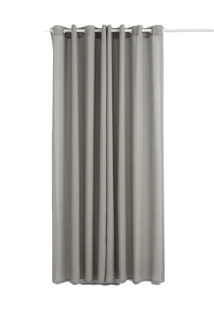 וילון דמוי פשתן - דגם טוהר - מגוון צבעים-וילון בד-ASHRAM-אפור-סופר הום