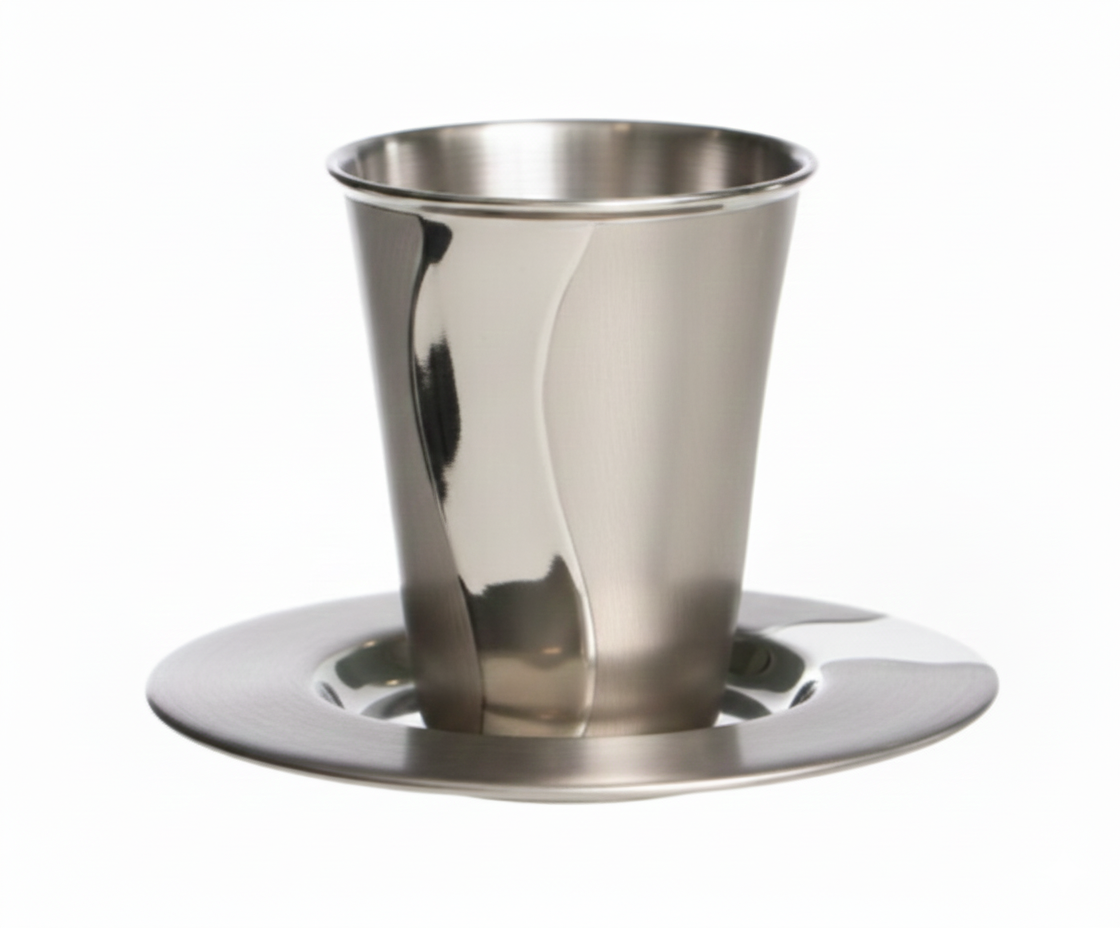 כוס קידוש אמייל נירוסטה - דגם גל-כוס קידוש כסוף-חושן-כסף-סופר הום