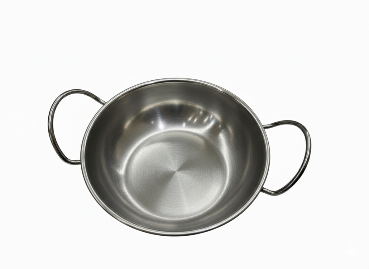 קערת הגשה מנירוסטה עם ידיות 19 ס"מ-קערות מתכת-SUPERHOME סופרהום-סופר הום