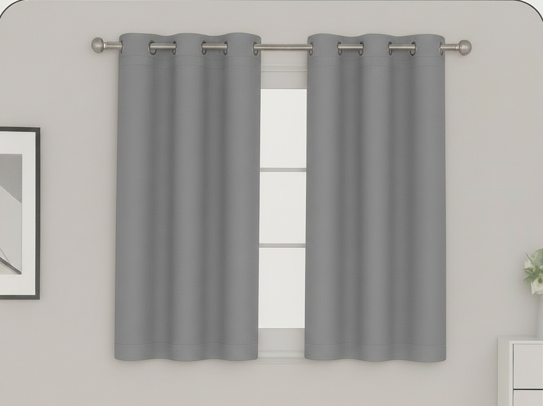 וילון האפלה אטום - אפור/בז'-וילון בד-Via Home-אפור-סופר הום