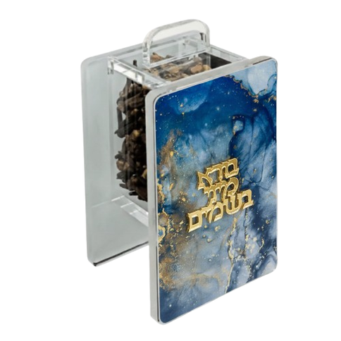 קופסת בשמים שיש כחול וזהב-בשמים להבדלה-GIFTSHOP-סופר הום