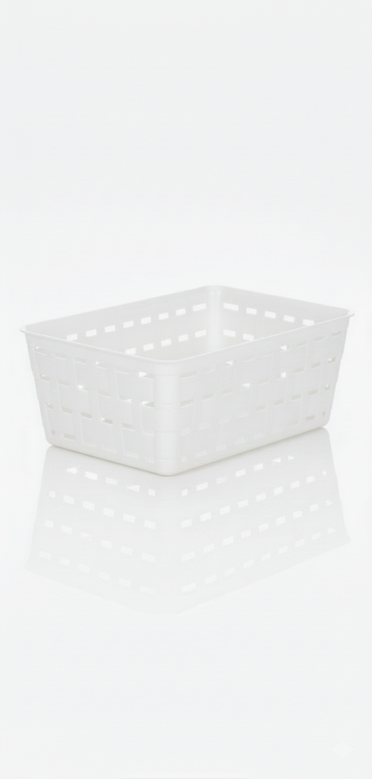 סלסלה ראטן מלבנית דגם DOL - מגוון צבעים-סלסלה-סופר הום-לבן-סופר הום