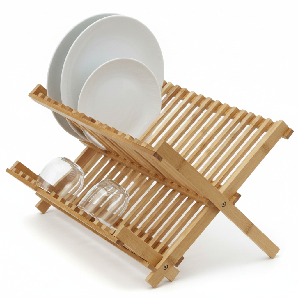 מייבש כלים מתקפל - עץ-מייבש כלים-ItalPlast-סופר הום