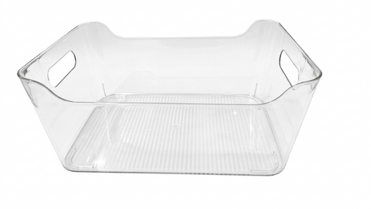 סלסלת אחסון אקרילי עם ידיות עיצוב גלי - מבחר מידות-סלסלה-KashGan-בינוני-סופר הום