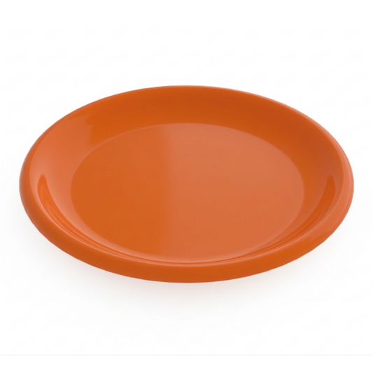 צלחת פלסטיק שטוחה - מבחר צבעים-צלחת פלסטיק-TAMA HOME-כתום-סופר הום