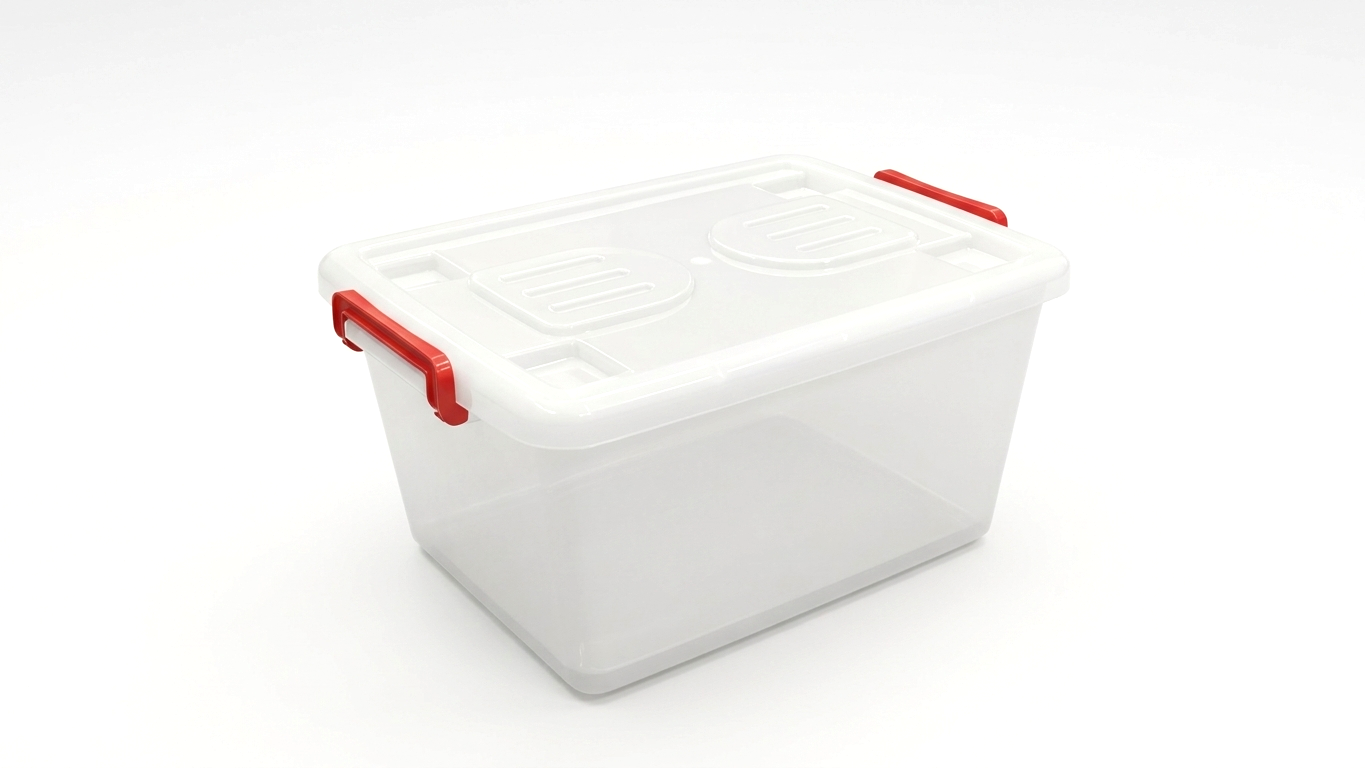 קופסת אחסון פלסטיק - מגוון צבעים ומידות-קופסא-DUYTAN-אדום גדול-סופר הום