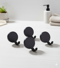 טען תמונה לצפייה בגלריה, קולב הדבקה עגול שחור - 4 יחידות-מתלים למטבח-SUPERHOME סופרהום-שחור-עגול-סופר הום