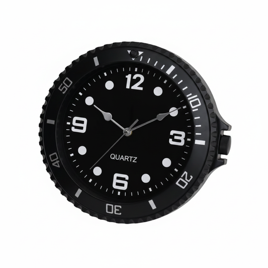 שעון קיר מעוצב - מגוון דוגמאות-שעון קיר-האומנים-שעון קיר קלאסי פלסטיק 30 ס"מ צבע שחור-סופר הום