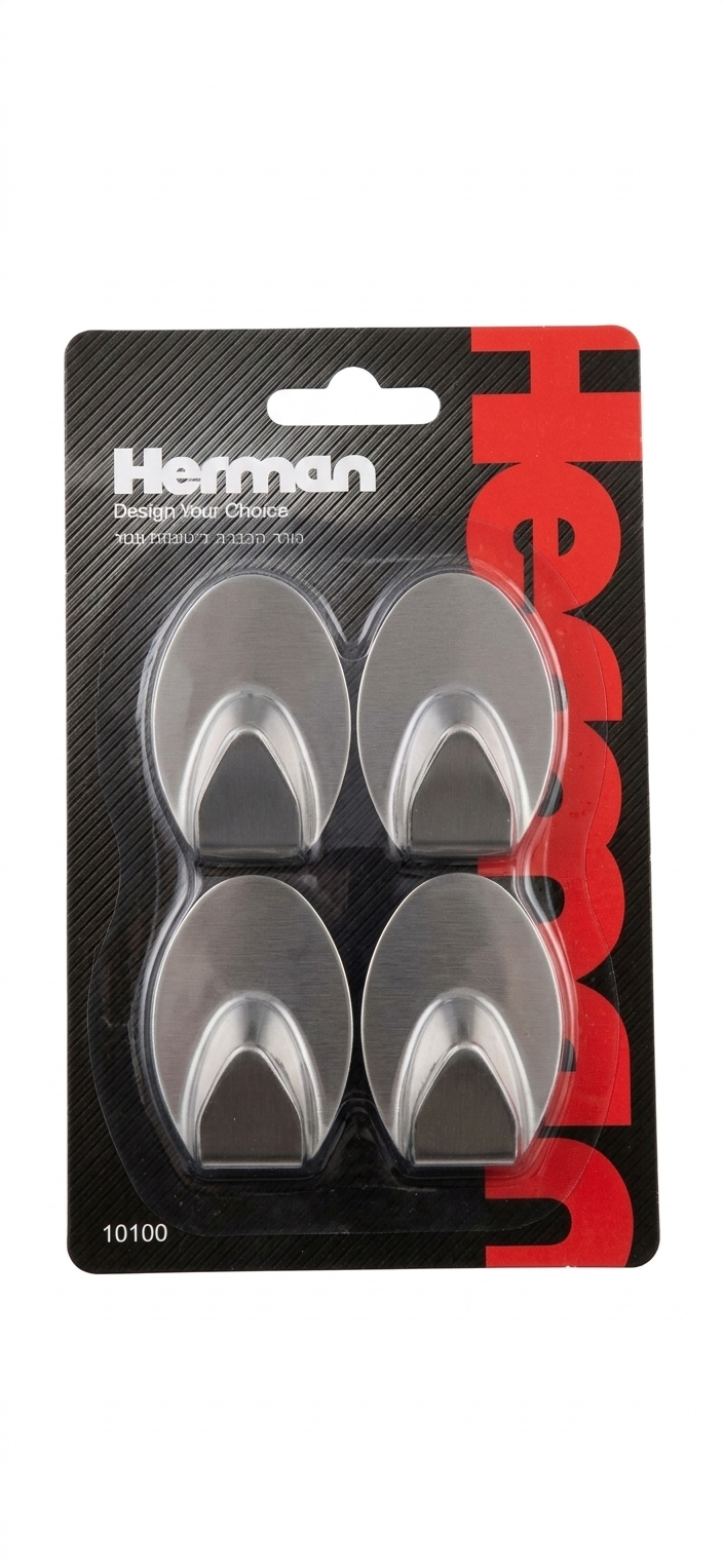 קולב הדבקה נירוסטה עגול-וו תלייה לקיר-Herman-סופר הום