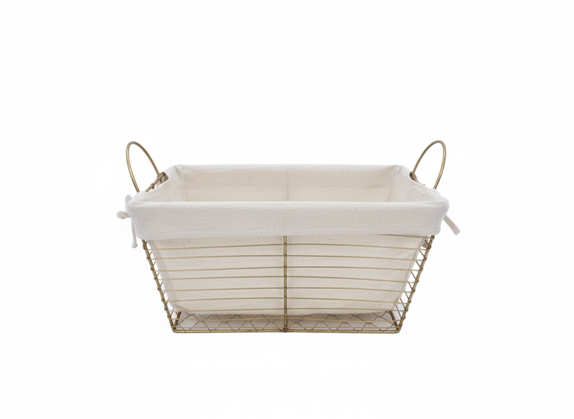 סלסלת מתכת מרופדת-סלסלה מעוצבת-SUPERHOME סופרהום-סופר הום