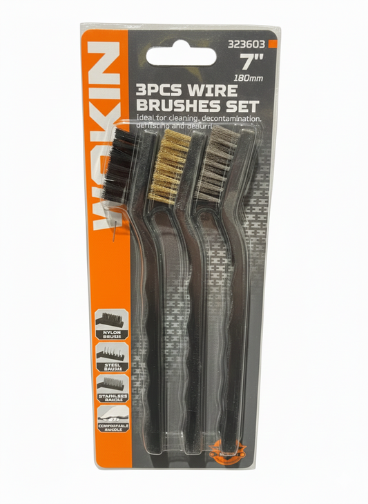 סט שלוש מברשות פלגים-מברשת ניקיון-WOKIN-סופר הום