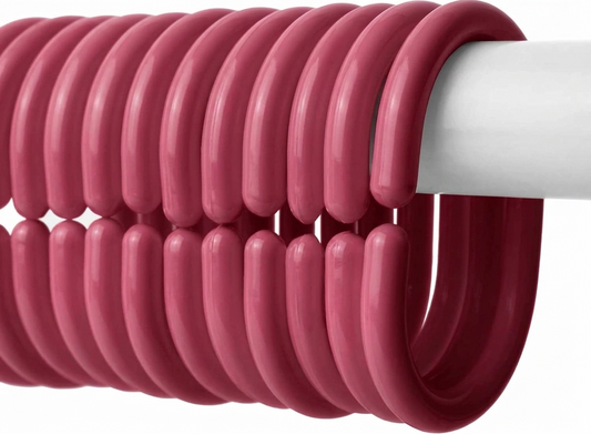 קולבים לוילונות מקלחת - מגוון צבעים-טבעות לוילון אמבטיה-סופר הום-ורוד-סופר הום