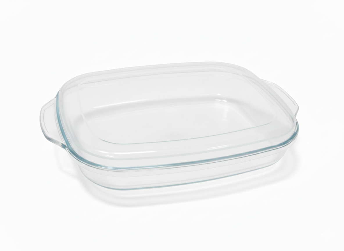 תבנית זכוכית עם מכסה - גדלים שונים-תבניות זכוכית-Naaman נעמן-2.4 ליטר-סופר הום