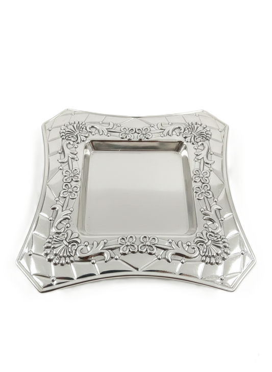 גביע קידוש מרובע מצופה כסף עם מגש-גביע קידוש כסוף-חושן-סופר הום