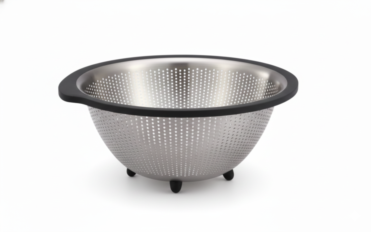 קערת סינון מנירוסטה עם רגליים - גדלים שונים DRAIN-מסננת נירוסטה-Food Appeal-23 ס"מ-סופר הום